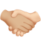 Handshake- Medium-Light Skin Tone- Light Skin Tone emoji on Apple